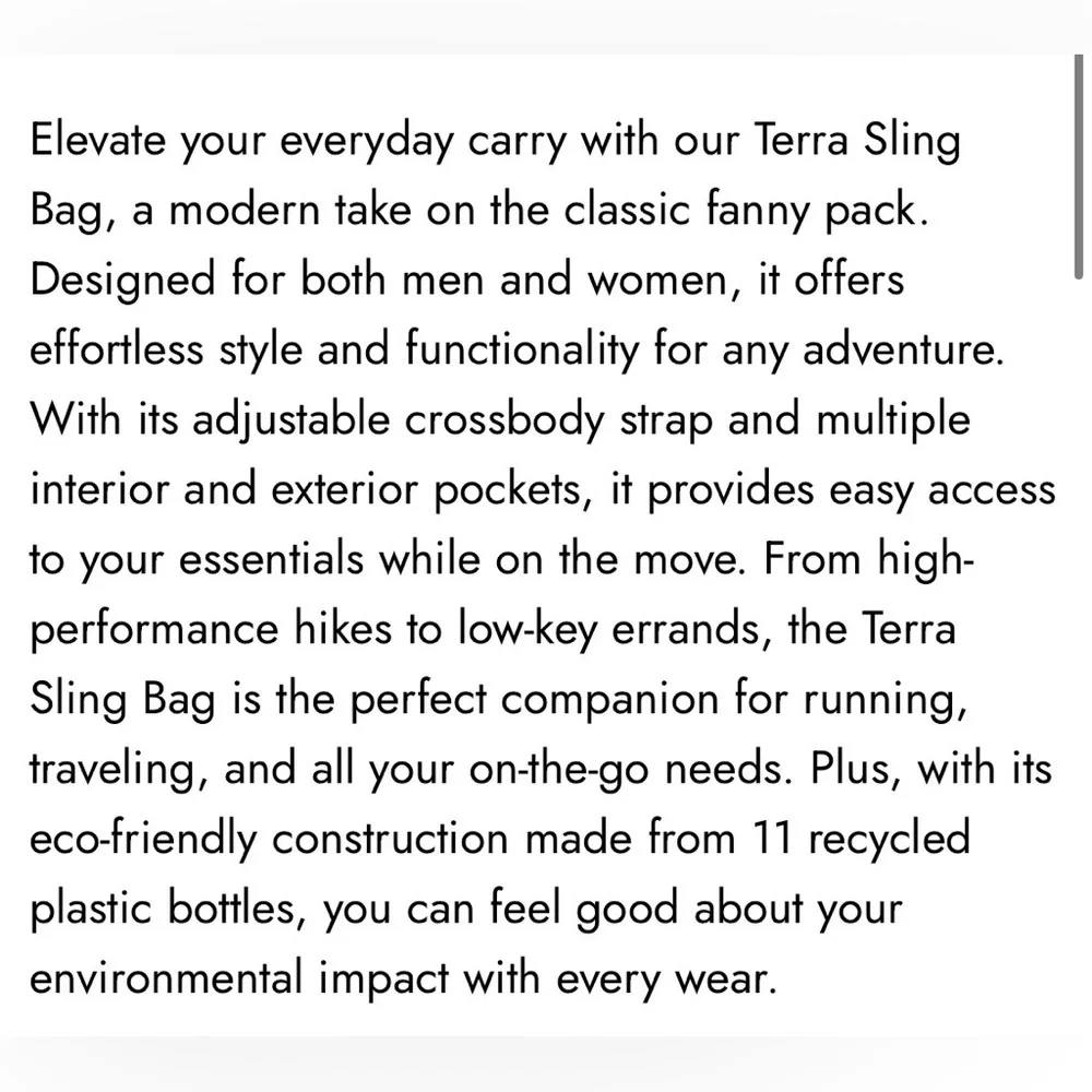 NWOT Calpak Terra Sling Bag in Amethyst - Picture 11 of 12